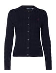 Polo Ralph Lauren Cable-Knit Cotton Crewneck Cardigan Marinblå