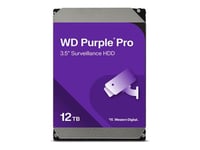 WD Purple Pro WD121PURP - Disque dur - 12 To - interne - 3.5" - SATA 6Gb/s - 7200 tours/min - mémoire tampon : 256 Mo