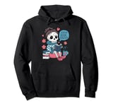 Book Reading Skeleton Death by Book Hangover Fun Books Lover Pullover Hoodie