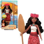 Mattel Disney Vaiana 2 Poupée chantante avec tenue et accessoires signature, chante « We’re Back » en 4 langues, JBT61