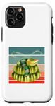 Coque pour iPhone 11 Pro Serpent vert dormant paisible serpents granuleux animaux