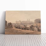 Big Box Art Canvas Print Wall Art Richard Bonington Outskirts of The City | Mounted & Stretched Framed Picture | Home Decor for Kitchen, Living Room, Bedroom, Hallway, Multi-Colour, 30x20 Inch