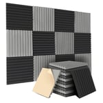 12 Pack Self-Adhesive Acoustic Panels,12x12x1 Inch Sound Proof Foam Panels7567