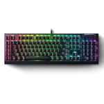 Razer BlackWidow V4 X (Green Switch) - Mechanical Gaming Keyboard with Razer Chroma RGB (Clicky Mechanical Switches, 6 Dedicated Macro Keys, Doubleshot ABS Keycaps) US Layout | Black