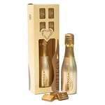 Bottega Prosecco Gift Set - 1x Bottega Gold DOC 200ml, 4x Godiva Belgium Mini Milk Chocolates - Luxury Sparkling Prosecco Gifts for Women, Mum Gifts - Chocolate and Wine Gifts For Women, Birthday