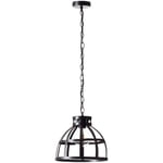 Brilliant Plafonnier Luminaire Suspendu Magda Métal Noir Ø30cm Max. 40W E27