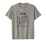 Star Wars R2-D2 Astromech Droid Blue Print Schematic T-Shirt