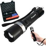 Lampe torche rechargeable à LED, puissante d'une portée de plus de 250 m.