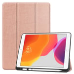 Trifold-etui med stativ til iPad 10,2" 2021 / 2020 / 2019 - RoseGold