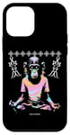 Coque pour iPhone 12 mini Un singe de yoga posant avec des vibrations zen positives