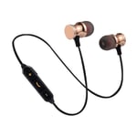 Ecouteurs Bluetooth Metal pour SONY Xperia 10 Plus Smartphone Sans Fil Telecommande Son Main Libre INTRA-AURICULAIRE Universel - OR