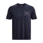 Under Armour Mens Elevated Core Pocket T-Shirt in Blue Cotton - Size Small