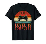 Level 15 Complete Video Gamer 15th Wedding Anniversary Gift T-Shirt