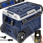 tillvex® Glacière à Compresseur | Congélateur Electrique avec Contrôle WiFi-APP, Port USB, 12/24 V 230V | Réfrigérateur jusqu'à -20 °C pour Voiture, Camion, Bateau, Camping-Car, Camping (Bleu, 40 L)