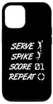 Coque pour iPhone 12/12 Pro Service Spike Score Repeat - Volleyball