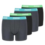 Puma Boxer Garçon, Lot De 4 - Boxer Basique Ecom, Coton Stretch, Tous Les Jours Gris/Noir 164