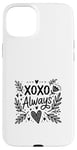 Coque pour iPhone 15 Plus XOXO Cœur d'amour pour la Saint-Valentin