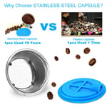 Refillable Coffee Capsules Stainless Steel Coffee Maker Pod Filters Cup GB