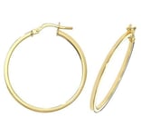 James Moore TH ER1007-25 9k Yellow Gold Hoop Earrings 25 mm Jewellery