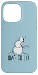 Coque pour iPhone 14 Pro Max OMG CHILL! Bonhomme de neige amusant La Reine des neiges Pipi d'hiver