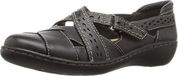 Clarks Women's Ashland Spin Q Slip-On Loafer, Black, 6 UK