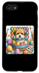 Coque pour iPhone SE (2020) / 7 / 8 Œufs décoratifs pour chien Couleurs Pâques Créativité Art Vacances