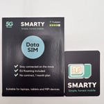 NEW Smarty UK WiFi MiFi Router £20 Unlimited DATA ONLY Sim Card 4G 5G dongle