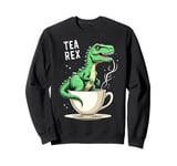 Tea Rex T-Rex Tea Lover Dinosaur Pun Joke Sweatshirt