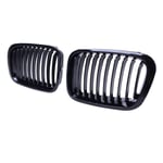 DYBANP Car Front Grille,For BMW E46 3 Series 320I 325I 325Xi 323I 328I 330I 4-Door 1998-2001,Car Gloss Black Front Bumper Grill Replacement