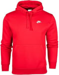 Nike M NSW Club Hoodie PO BB Sweat-Shirt Homme, University Red/University Red/White, FR : S (Taille Fabricant : S-T)