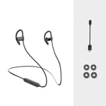 Fashion Bluetooth Earphone, Bluetooth Headphones, 12H Playtime HD Stereo Bass with Noise Cancelling Mic In Ear Wireless Sports Earphones, for Working Gym etc (Color : Black)