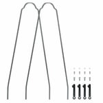 Kit Aste XL Argent pour Garde-boue Velo 55 Cross - Roues 26-29 Pouces Sks