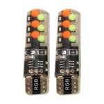 *2PCS Car Indicator Bulb Colorful Remote Controll Light With Blasting Flash