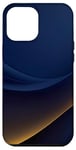 iPhone 13 Pro Max Dark Blue and Yellow Pattern Case