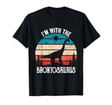 I'm With The Dinosaur Brontosaurus, Dino Gifts For Kids T-Shirt