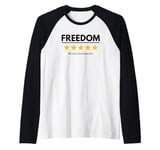 Freedom 5 stars funny veterans day political humor Raglan Baseball Tee