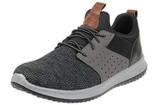 Skechers Homme Classic Fit-delson-Camden Basket, Noir/Gris, 42 EU Large