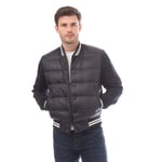 Moncler Mens Felpa Aperta Jacket in Black material_polyamide - Size Small