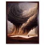 The Desert Storm Illustration Surreal Sci-Fi Art Print Framed Poster Wall Decor 12x16 inch