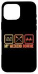 Coque pour iPhone 16 Pro Max Rameur Routine du week-end Entraîneur d'aviron Équipage