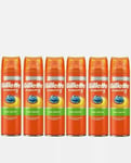 6 X Gillette Fusion 5 Ultra Sensitive Men's Shaving Gel  COOLING  200 ml