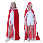 Jul Sjal Manteln Cape Jultomten Cape Halloween Kostym 100cm