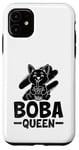 Coque pour iPhone 11 Boba Queen - Thé au lait pour chien - Pour amoureux des perles