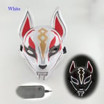 Anime Expro Decor Japanilainen Fox Mask Neon Led Light Cosplay Mask Halloween Party Rave Led Mask Tanssi DJ Palkkapäiväasu Rekvisiitta