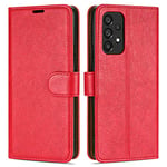 Case Collection for Samsung A23 Phone Case - Leather Folio Flip Kickstand Shockproof Cover with RFID Blocking Card Slots Wallet for Samsung Galaxy A23 5G Case Red