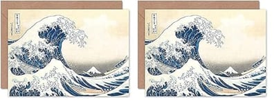 Fine Art Prints Carte de vœux Hokusai Great Wave off Kanagawa (Lot de 2)