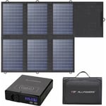 Générateur solaire, centrale électrique portable avec panneau solaire SP026 60 w, prises ca 230 V/200 w, alimentation mobile étanche IP67 pour