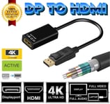 4K HD Display Port Fits For DP Male To HDMI Female Adapter Converter For HDTV PC