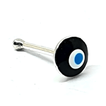 Evil Eye Nose Stud Enamel Nazar 22g (0.6mm) 925 Silver Boncuk Evil Eye Ball End