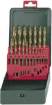 Metabo 627156000 HSS-TIN Twist Drills (19 pcs.), Green, Set of 19 Pieces